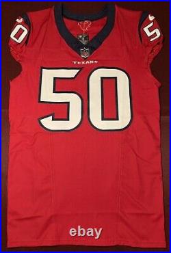 Kendrick Green Houston Texans NFL Team Issued Battle Red Game Jersey (Illinois)