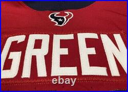 Kendrick Green Houston Texans NFL Team Issued Battle Red Game Jersey (Illinois)