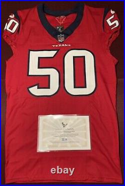 Kendrick Green Houston Texans NFL Team Issued Battle Red Game Jersey (Illinois)