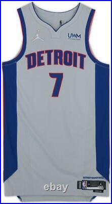 Killian Hayes Detroit Pistons Player-Issued #7 Gray Jersey from the
