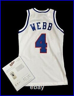 Kings Spud Webb Pro Cut Champion Game Jersey COA Vintage NBA Issued Used Worn