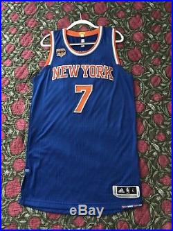 Knicks Carmelo Anthony Team Issued 2016-17 Pro Cut Game Jersey 70th Adidas Rev30