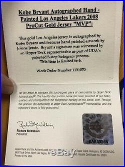 Kobe Bryant Game Cut Issued Signed Jersey UDA With Rare Artist Portrait 3/6 LE