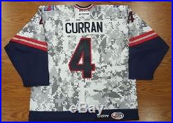 Kodie Curran Game-Issued 2015-16 Military Jersey withCOA
