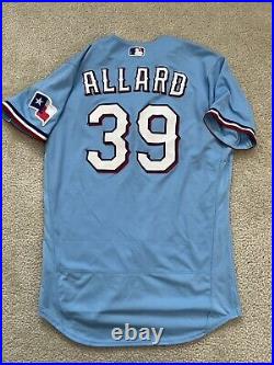 Kolby Allard Game Issued Not Used Texas Rangers Jersey MLB Hologram Nike Blue