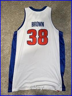 Kwame Brown Game Issued Jersey Detroit Pistons