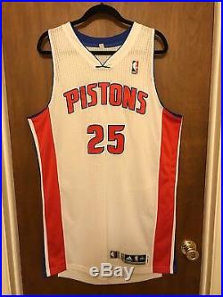 Kyle Singler 2012-13 Rookie Game Issued Used Jersey Pro Cut Detroit Pistons Duke