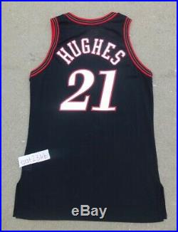 LARRY HUGHES'98 game issued jersey authentic philadelphia 76ers pro cut iverson