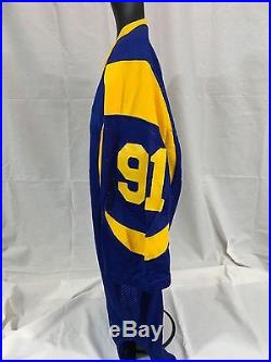Los Angeles Rams Kevin Greene Game Issued Signed Home Jersey Jsa/heritage Loa
