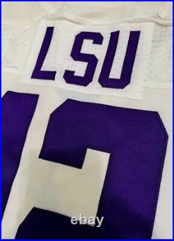 LSU Tigers Authentic Nike Game Worn Team Issued Football Jersey Size 46