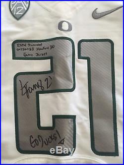 LaMichael James Oregon Ducks Team Issued Game Jersey Signed Inscribed