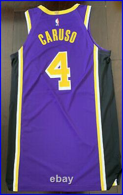 Lakers Alex Caruso Player Issued Pro Game Worn Jersey Kobe Bryant Patch Size 48