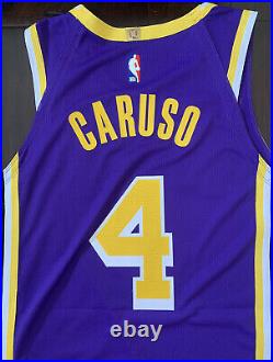 Lakers Alex Caruso Player Issued Pro Game Worn Jersey Kobe Bryant Patch Size 48