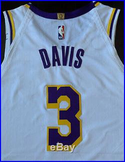 Lakers Anthony Davis Team Issued Pro Cut Jersey Game Worn Kobe Bryant Patch