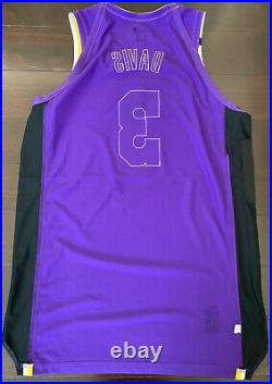 Lakers Anthony Davis Team Issued Pro Cut Jersey Game Worn Kobe Bryant Patch