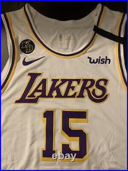 Lakers DeMarcus Cousins Team Issued Pro Cut Jersey Game Issued Kobe Bryant Patch