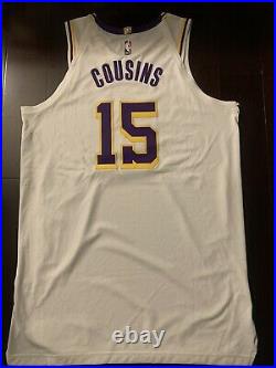 Lakers DeMarcus Cousins Team Issued Pro Cut Jersey Game Issued Kobe Bryant Patch