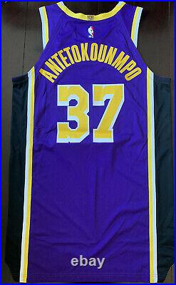 Lakers Kostas Antetokounmpo Team Issued Pro Jersey Game Worn Kobe Bryant Patch