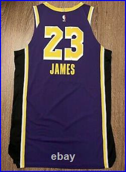 Lakers Lebron James Team Issued Pro Cut Jersey Game Worn Used Kobe Bryant Patch