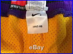 Lakers game worn used issued shorts Nike pro cut jersey shorts Shaq Kobe NBA
