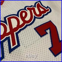 Lamar Odom Clippers Champion Pro Cut / Team Game Issued Home White Jersey 98-00