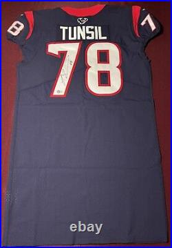 Laremy Tunsil Signed Houston Texans NFL Team Issued Game Jersey (Ole Miss)