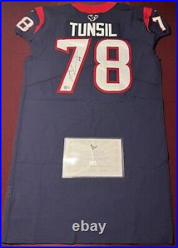 Laremy Tunsil Signed Houston Texans NFL Team Issued Game Jersey (Ole Miss)