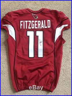 Larry Fitzgerald Game Issued Arizona Cardinals autographed jersey 2016 NFL Coa
