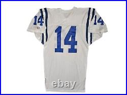 Late 1980s Indianapolis Colts #14 Game Issued White Jersey Sz XL Mint Condition