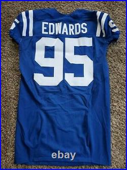Lavar Edwards Indianapolis Colts 2015 Nike Team Issued Football Jersey 48 Game