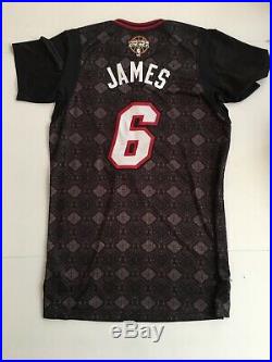 LeBron James Miami Heat Game Issued Procur NBA jersey El Heat Noches Ene Be A
