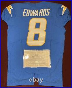 Lochlan Edwards Los Angeles Chargers NFL Team Issued Game Jersey (Sam Houston)