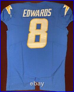 Lochlan Edwards Los Angeles Chargers NFL Team Issued Game Jersey (Sam Houston)