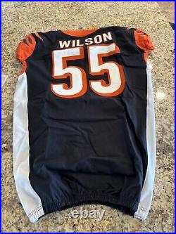 Logan Wilson Cincinatti Bengals game issued/used WithCOA 2018/46/+4 link awesome