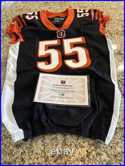 Logan Wilson Cincinatti Bengals game issued/used WithCOA 2018/46/+4 link awesome