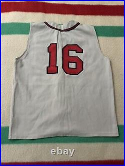 Long Island New York Braves Game Worn Team Issued Sleeveless Jersey XL PZBLNY