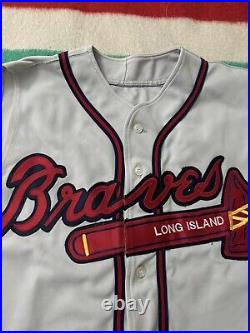 Long Island New York Braves Game Worn Team Issued Sleeveless Jersey XL PZBLNY