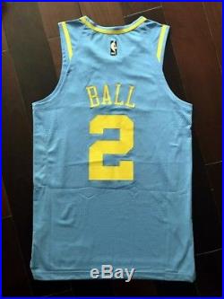 Lonzo Ball Los Angeles Lakers MPLS Game Used Worn Issued Retro Nike Jersey