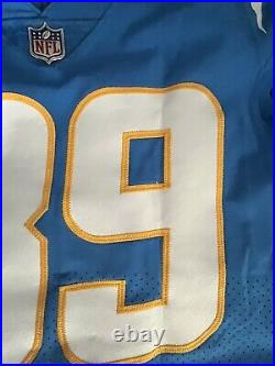 Los Angeles Chargers Essang Bassey Game Issued Powder Blue Jersey COA