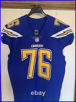 Los Angeles San Diego Chargers Game Team Issued Color Rush Jersey sz 46