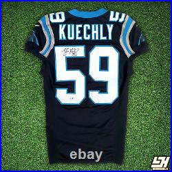 Luke Kuechly Carolina Panthers Team Game Issued Certified Signed Black Jersey