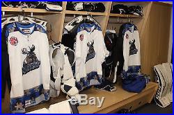 MANITOBA MOOSE AHL AUTISM AWARENESS GAME ISSUED NOT WORN JERSEY KICHTON 8