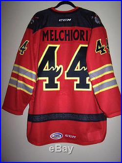 Manitoba Moose Fire Fighter Day Game Issued Not Worn Jersey Julian Melchiori 44