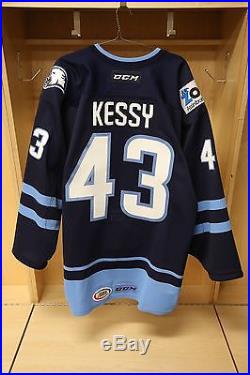 Manitoba Moose Polar Bear Night Game Issued Not Worn Jersey Kale Kessy 43