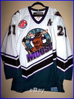 Manitoba Moose Retro Jersey Day Game Issued Not Worn Jersey Quinton Howden 21
