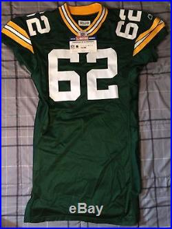 MARCO RIVERA AUTO'ed ACTUAL(GAME ISSUED) JERSEY WithPSA-DNA GREEN BAY PACKERS