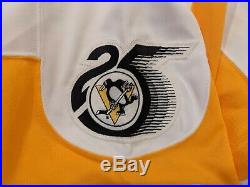 MARIO LEMIEUX 91'92 White 3 Patch Pittsburgh Penguins Game Issued Jersey w COA