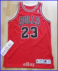 MICHAEL JORDAN Game Issued Jersey 96 Champion Chicago Bulls pro cut 46 ...