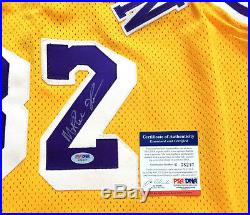 Magic Johnson Autographed Authentic Champion Pro Cut Game Issued Jersey PSA DNA