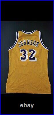 Magic Johnson Los Angeles Lakers Game Issued Worn Jersey